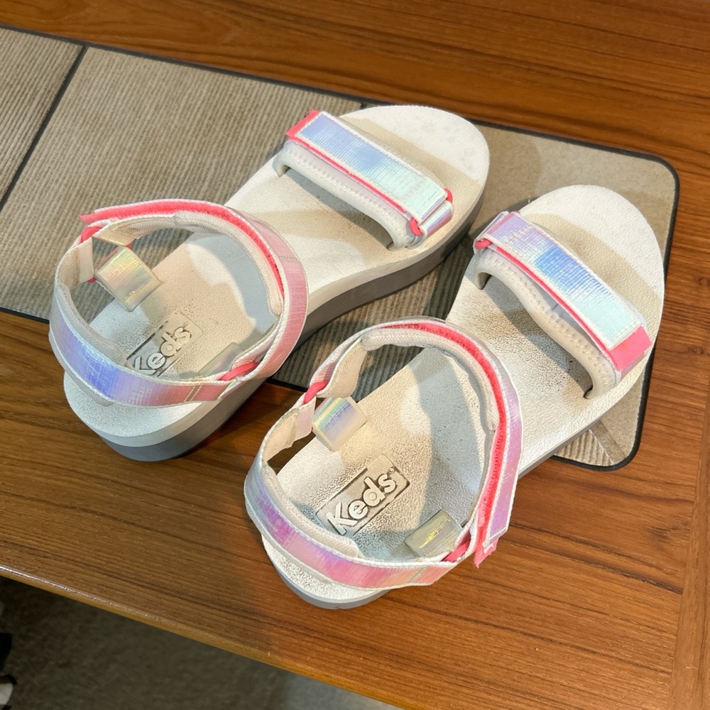 Keds Holographic Sandals with Pink Accents - Picture 2 of 5